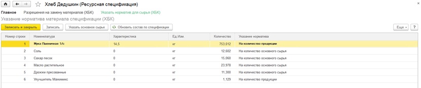 1С Бухгалтерия хлебобулочного и кондитерского предприятия